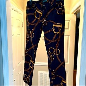 Lauren Jeans Bridle print size 8 wms